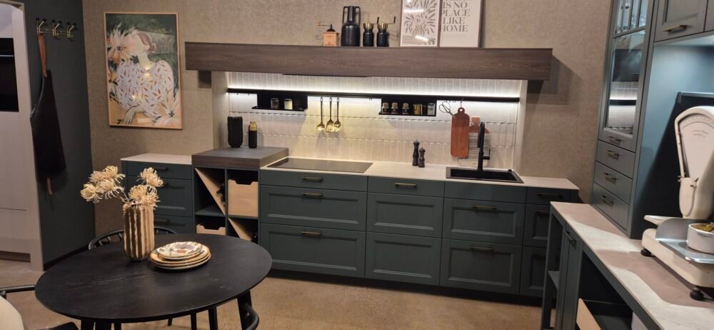 Baufront Kücheninsel Cambridge Black Green Design Hannover