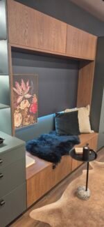 Burger Küche nach Maß Cindy Black Green Beleuchtung