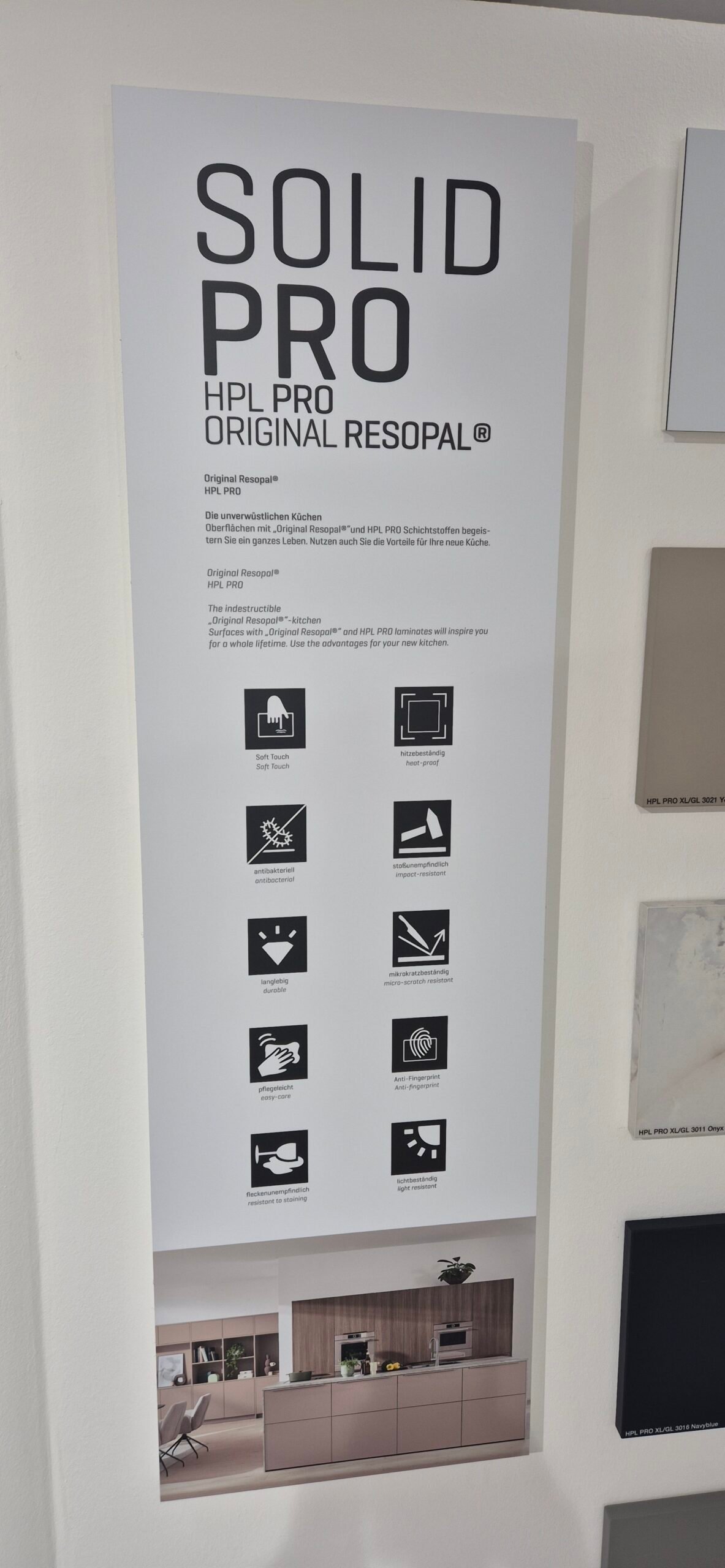 Küchenmaterialien und Fronten Muster Ausstellung Hannover Laatzen